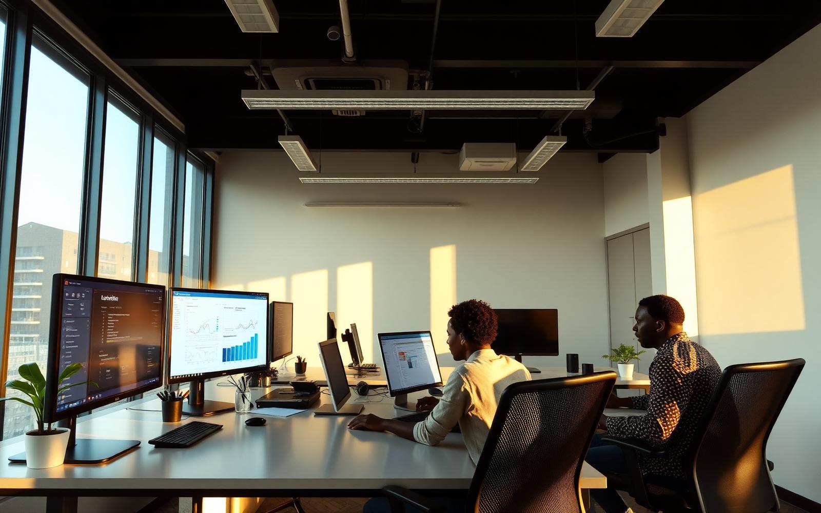 Chagunda Digital team working in a Harare office